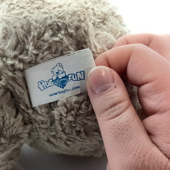 HugFun Teddy Bear Holds Red Heart XOXO Stitching Plush Stuffed 12" Red Bow Love - Picture 7 of 9